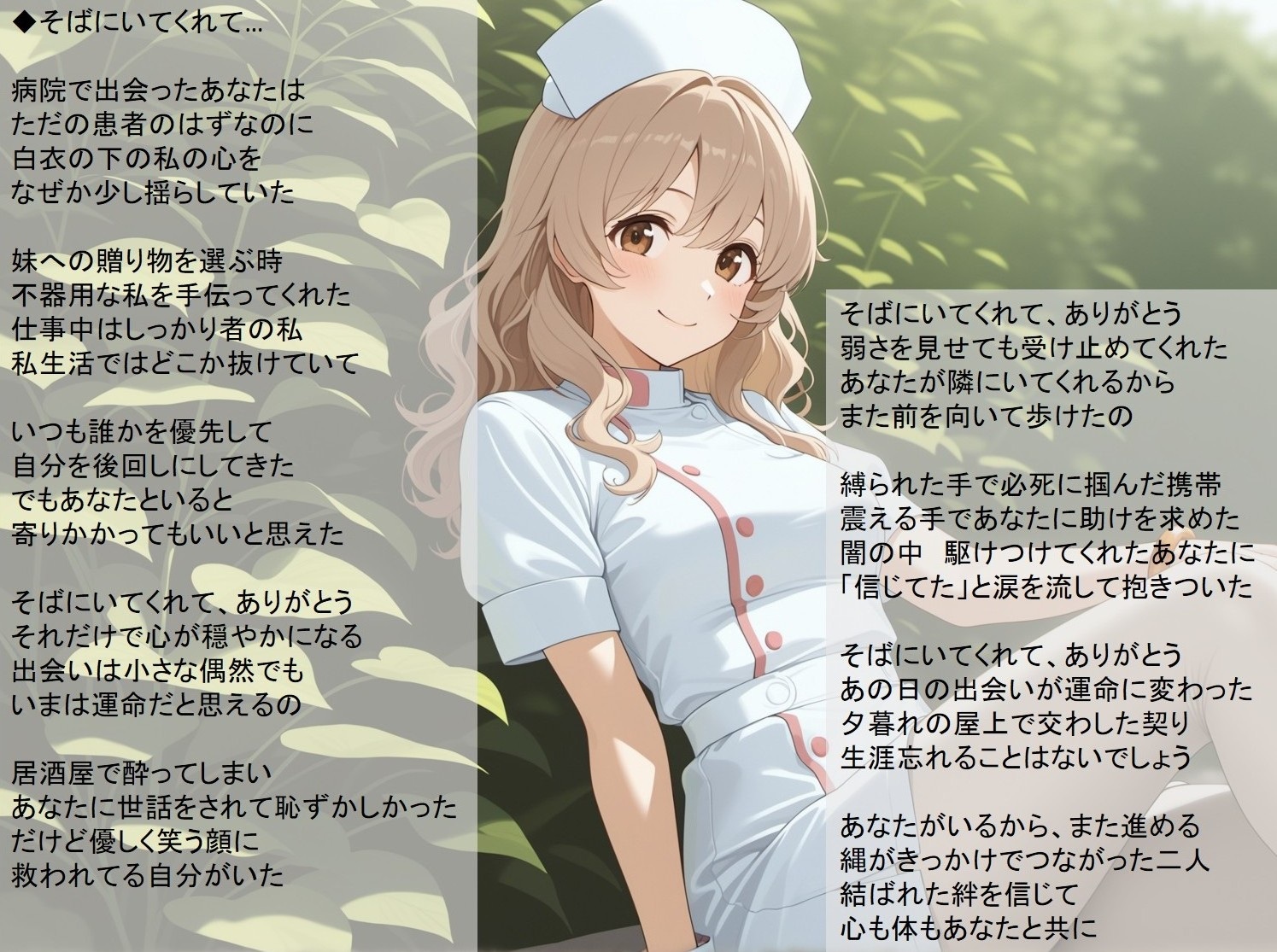 そばにいてくれて 歌詞カード